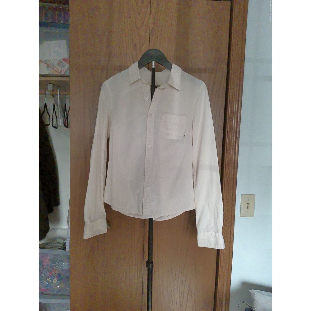 Aritzia Light Beige Button-Down Shirt